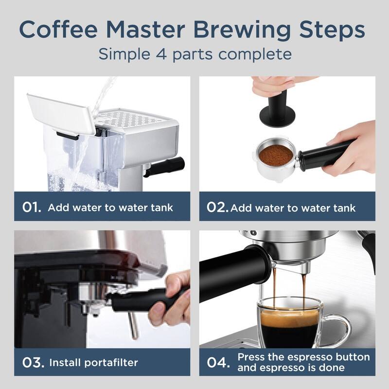 Stainless Steel Espresso Machine with Milk Frother Bed Bath & Beyond