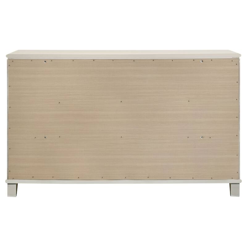 Gwendolyn Pearl White 6-drawer Dresser Cabinet