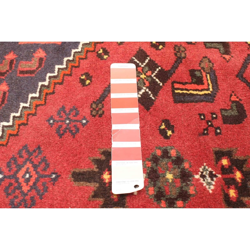 ECARPETGALLERY Hand-knotted Andelz Red Wool Rug - 3'11 x 6'4