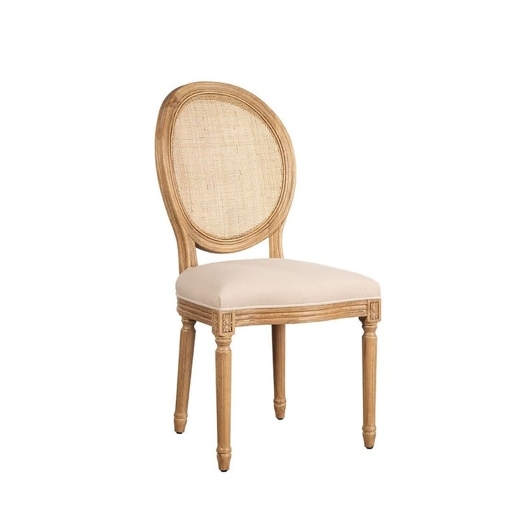 Furniture Classics Lauren Oak Upholstered Dining Chair, Natural