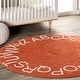 preview thumbnail 39 of 136, Nuloom Alphabet SpinClean Washable Round Rug