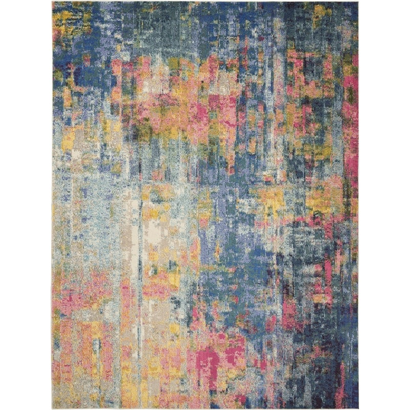 Power Loomed Abstract Modern Durable Area Rug - 168' X '120' X '0.5