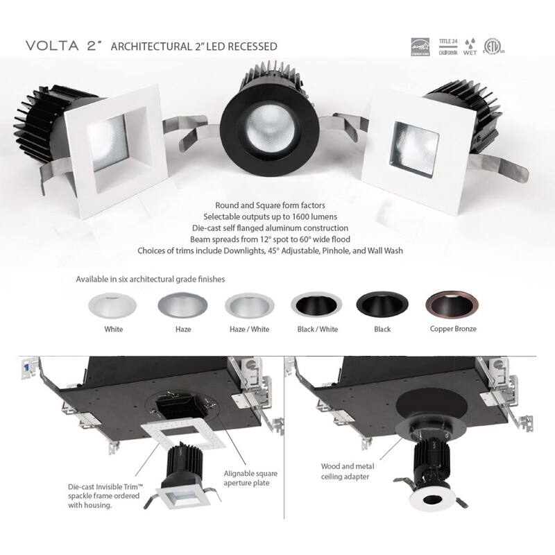 WAC Lighting Volta 2" Shallow Regressed Downlight with LED Light
