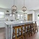 preview thumbnail 17 of 26, Modern Farmhouse Distressed Wood Lantern Foyer Chandelier for Dining Room