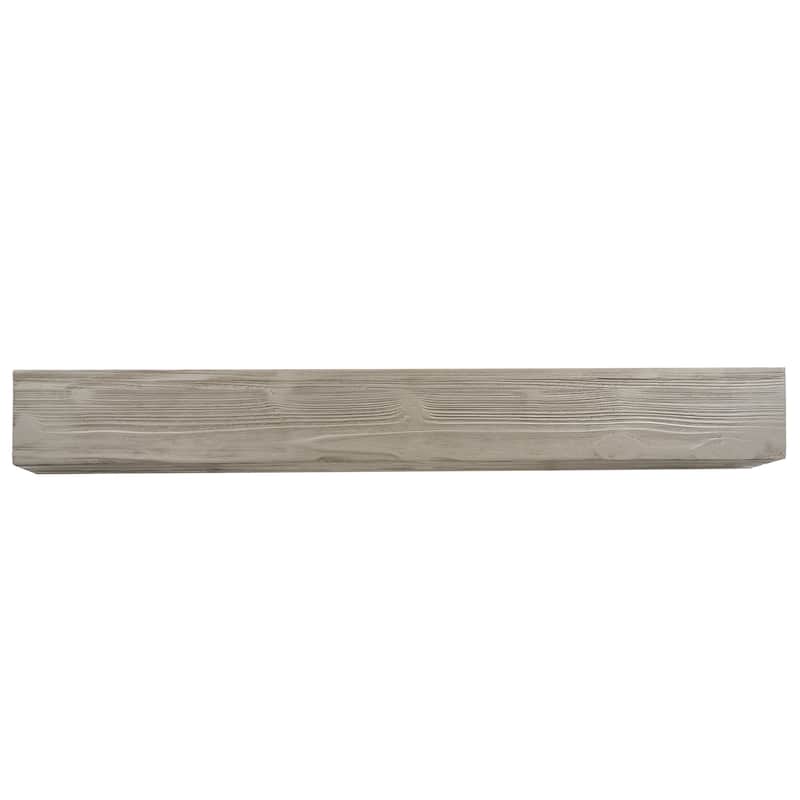 60" Rustic Wood Fireplace Mantel,Wall-Mounted & Floating Shelf For Home Decor