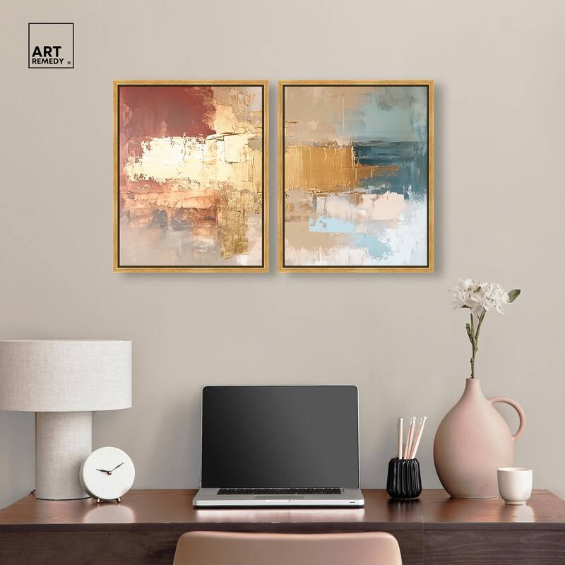 Earthy Glow V Canvas Set of 2 by Art Remedy