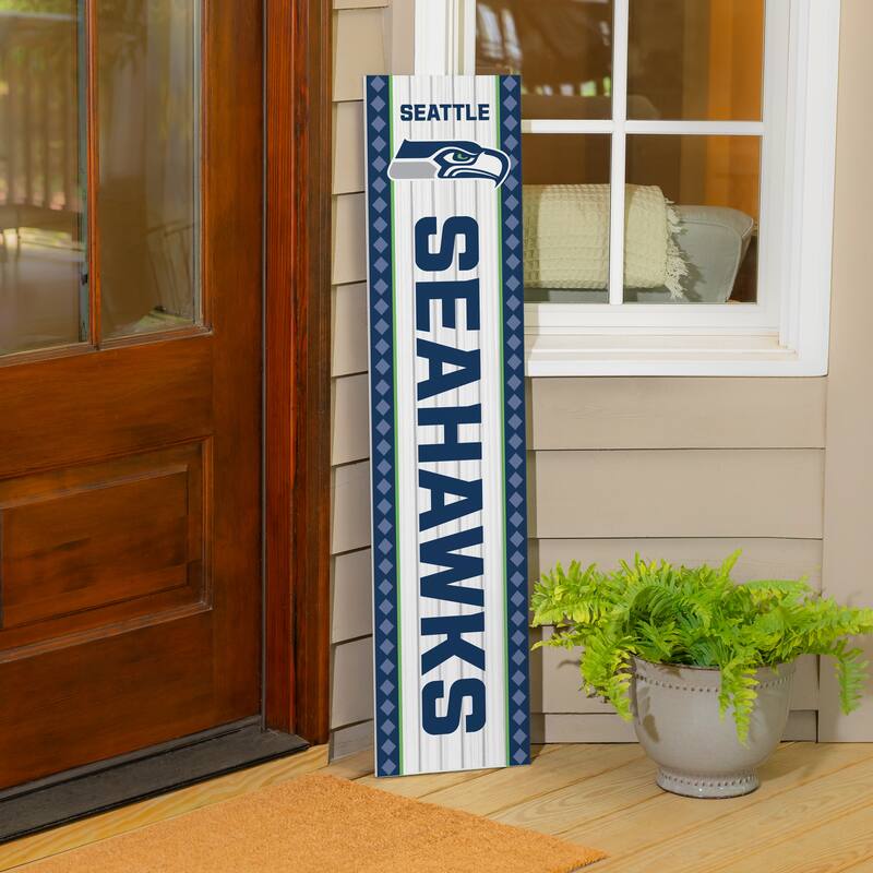 47" Double Sided Seasonal Porch Leaner, Seattle Seahawks - 47" x 11.25"