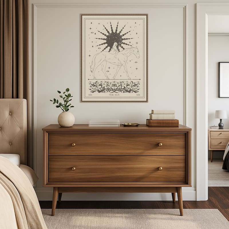 The Sun by Nktn Framed Canvas Wall Art Print