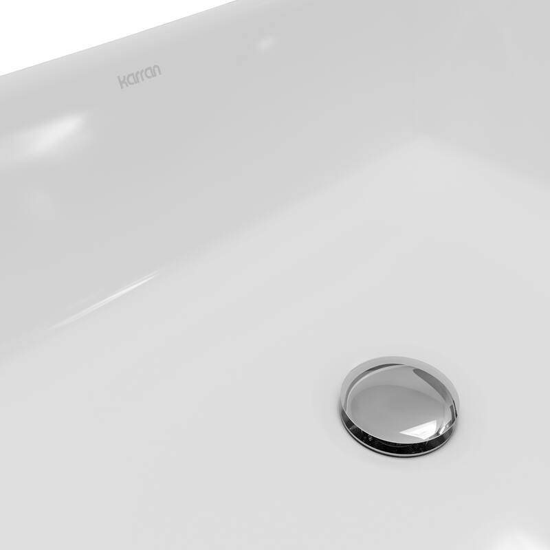 Karran Valera 19" Vitreous China Vessel Bathroom Sink in White