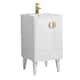 Option White - Satin Brass Handles