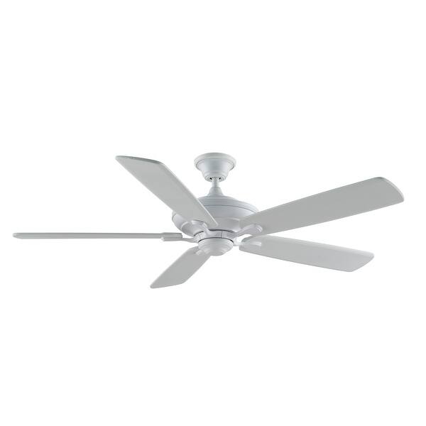 Fanimation myFanimation 60-in Matte White Indoor/Outdoor Ceiling Fan with Remote (5-Blade)