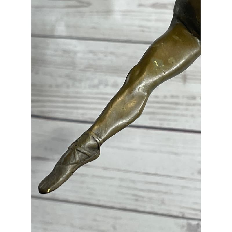 Original Miguel Lopez Gymnast Ballerina Trapeze Artist Bronze Sculpture Figurine
