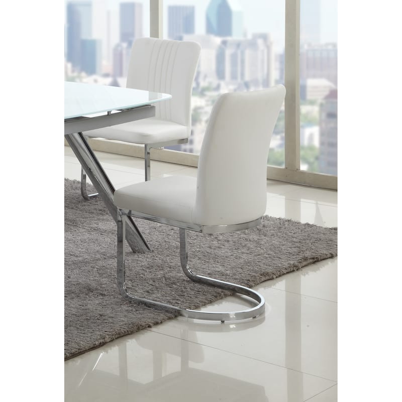 Somette Alisha Channel Back Cantilever Side Chair, Set of 4