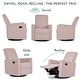 preview thumbnail 11 of 18, Evolur Raleigh Glider in Light Sand, Upholstered Plush Seating 360° Swivel Glider Rocking Chair