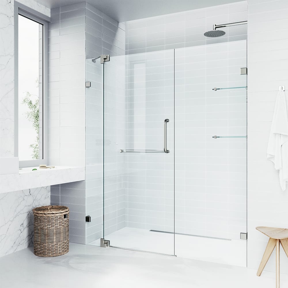VIGO Pirouette Frameless Pivot Shower Door