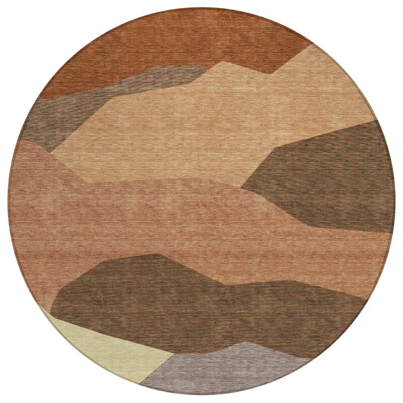 Machine Washable Indoor/ Outdoor Modern Dacono Chantille Rug