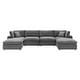 preview thumbnail 18 of 75, Commix Down Filled Overstuffed Velvet 6-Piece Sectional Sofa