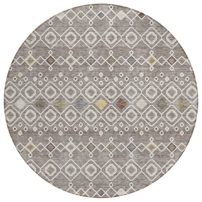 HomeRoots Geometric Modern Rectangle Outdoor Rug