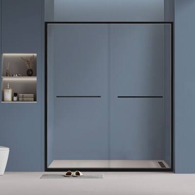 Topcraft 56“-60 ”W x 70 "H Aluminum Framed Sliding Shower Door - 60*70
