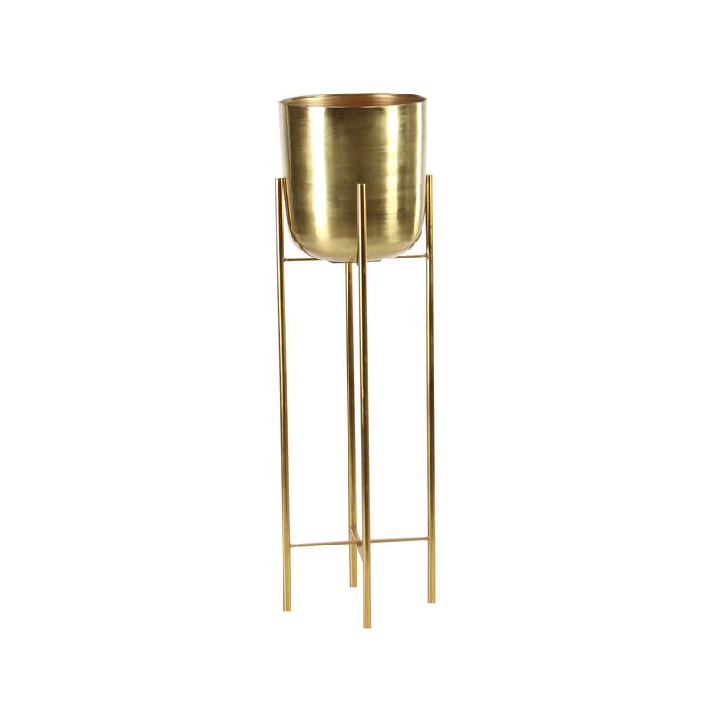 Modern Metallic Glam Planter Collection - Set of 2 - Multiple Sizes - Gold, Silver, White or Black