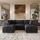Option 3 Seats+2Ottoman Black