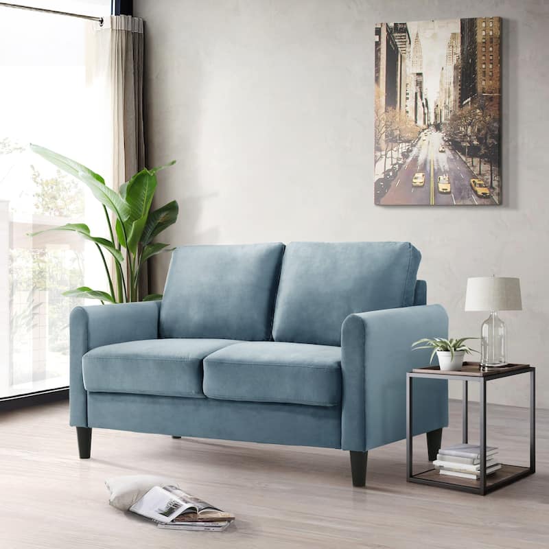 Clayfell Airell Velvet Arm Living Room Set