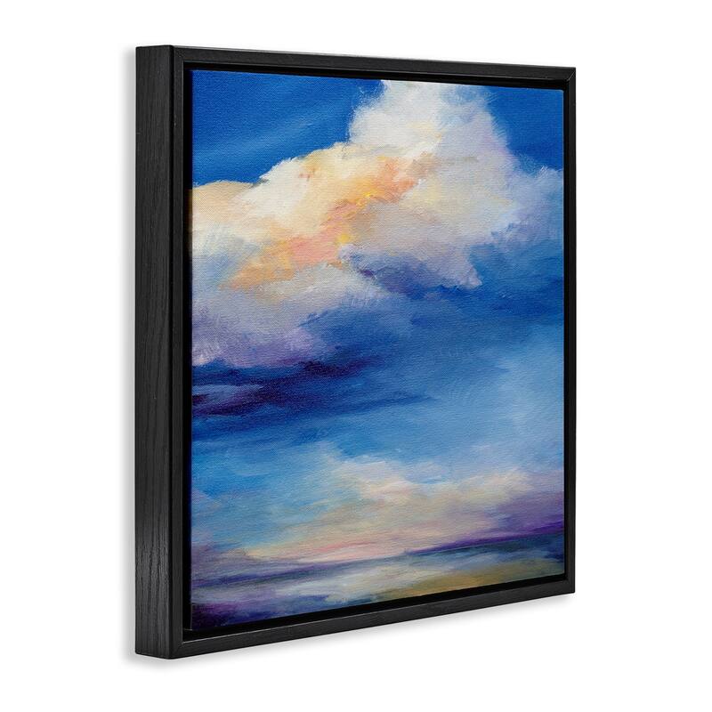 Stupell Pastel Clouds in Vivid Sky Framed Floater Canvas Wall Art Design By Karen Hale