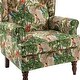 preview thumbnail 29 of 46, Epimethis Traditional Fabric Accent Armchair with Turned Legs by HULALA HOME