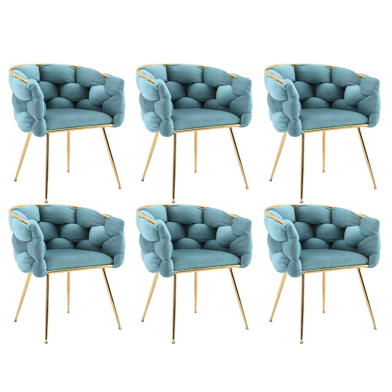Modern Velvet Dining Chair with Metal Legs
