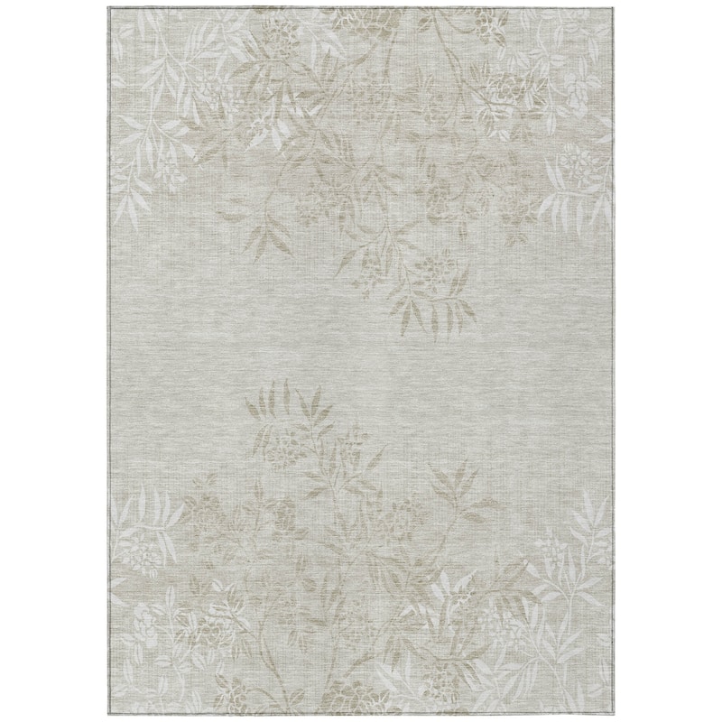Machine Washable Indoor/ Outdoor Chantille Modern Garden Rug