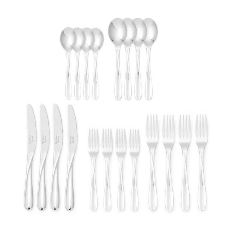 Kit Kemp for Spode Twist 20 Piece Cutlery Set Silver