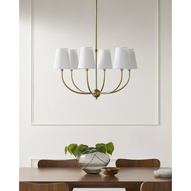 Livabliss Ponso Traditional Chandelier - 29"L x 29"W x 16"H - Brass