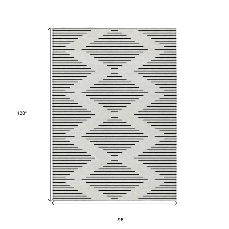 HomeRoots Geometric Transitional Rectangle Outdoor Rug
