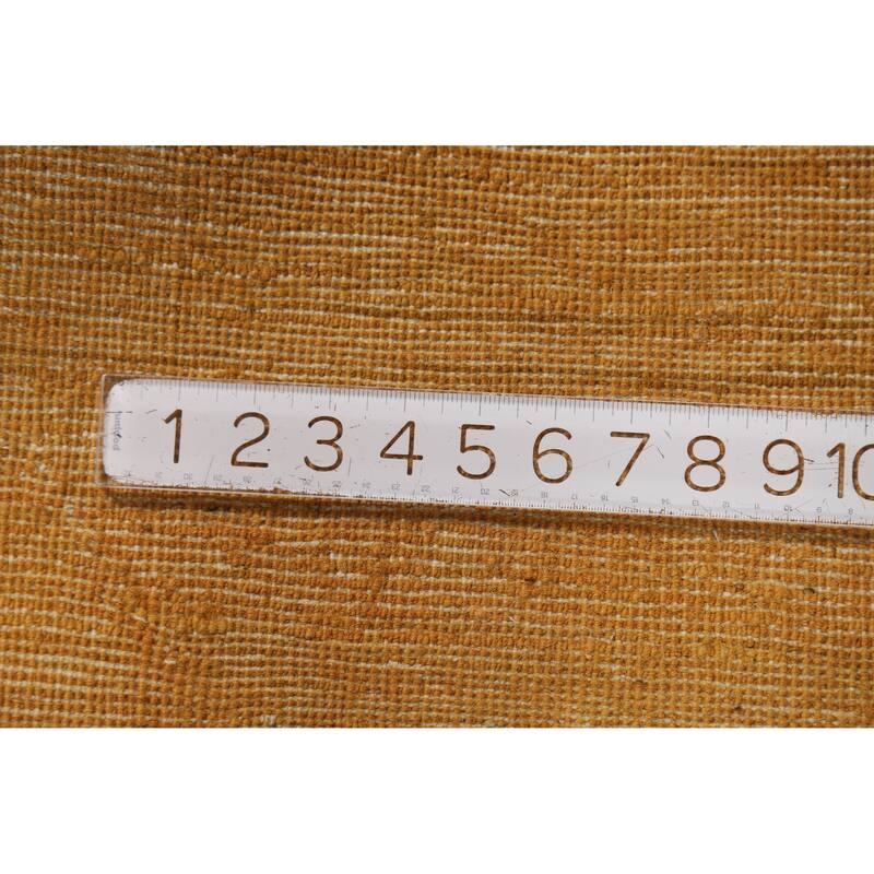 Yellow Modern Gabbeh Oriental Rug Handmade Wool Carpet - 3'2" x 4'8"