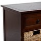 preview thumbnail 25 of 87, Cream, Teal, White or Brown Wood 2 Baskets and 1 Drawer Storage Unit - 16 x 13 x 28