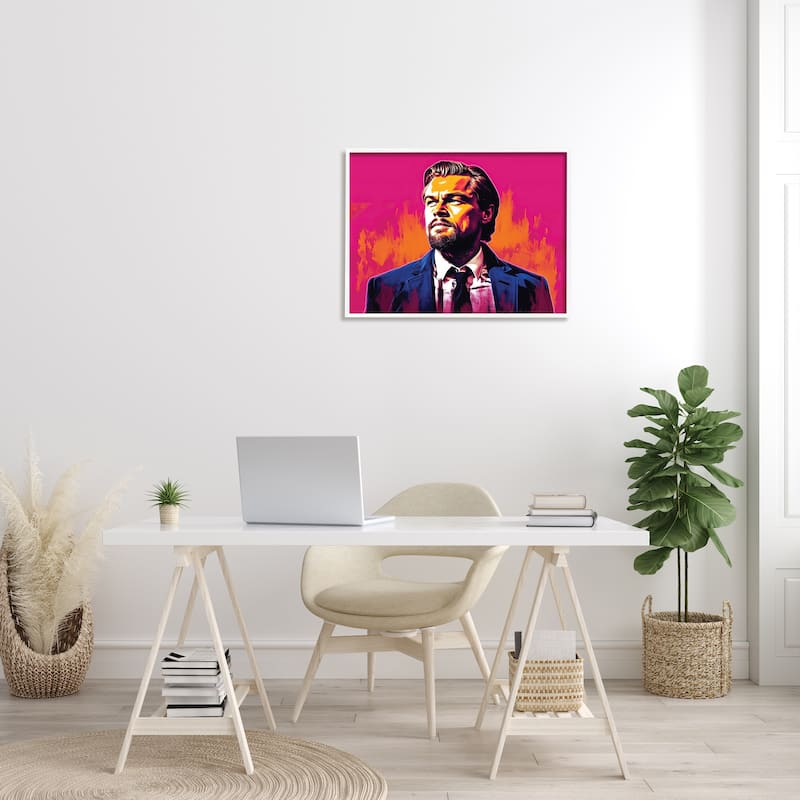 Stupell Leonardo DiCaprio on Framed Giclee Art Design by Birch&Ink