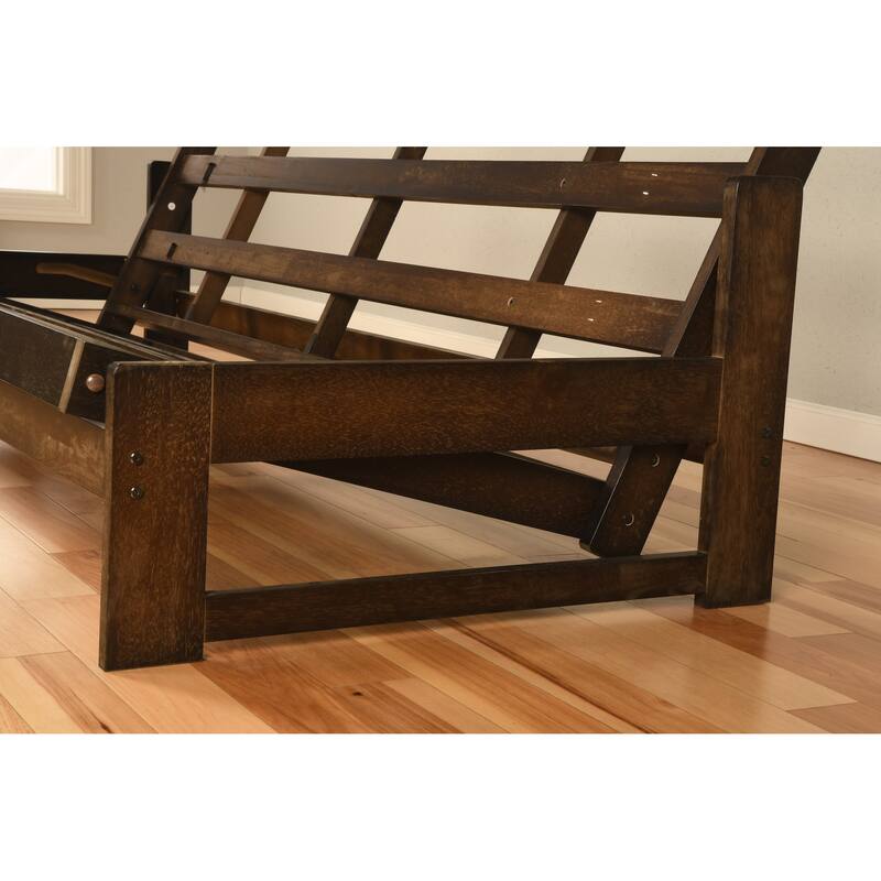 Somette Aspen Reclaim Mocha Futon Set with Printed Mattress