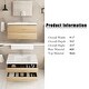 preview thumbnail 110 of 148, Floating Bathroom Vanity with Integrated Resin Top