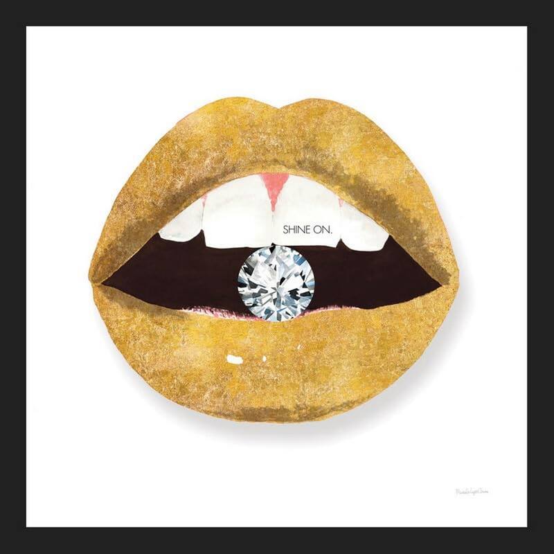 Gold Lips II Framed Poster