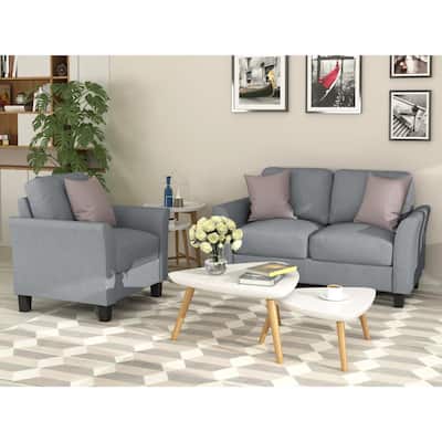 Living Room Sofa Set, Single Armrest Chair and Loveseat Sofa