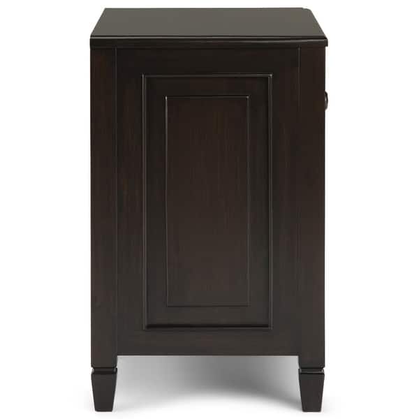 Shop Black Friday Deals On Wyndenhall Hampshire Solid Wood 24 Inch Wide Transitional Bedside Nightstand Table On Sale Overstock 21496543 Distressed Grey