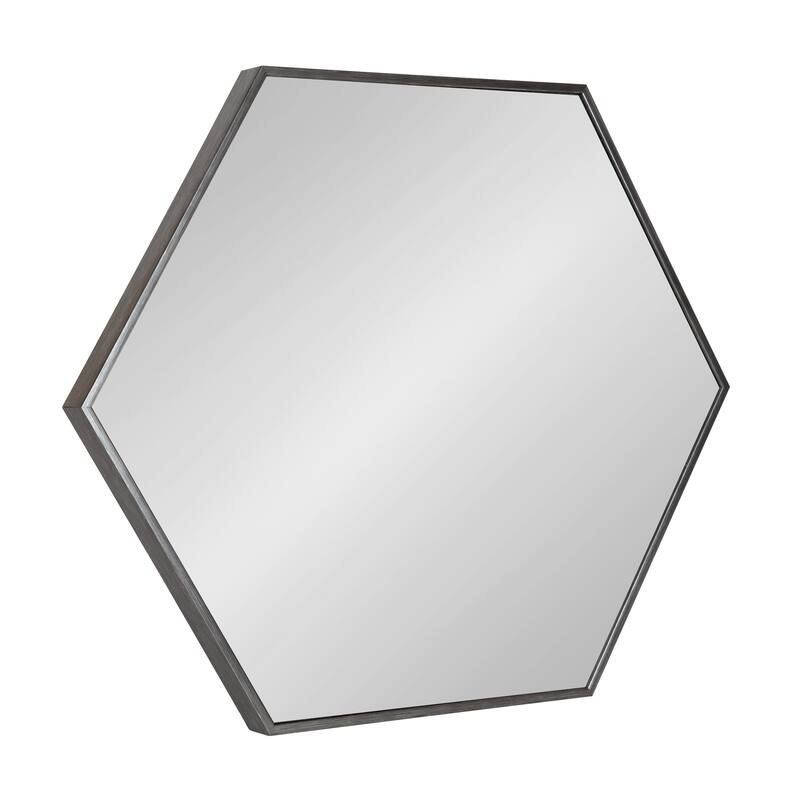 Kate and Laurel Rhodes Framed Mid-century Hexagonal Wall Mirror