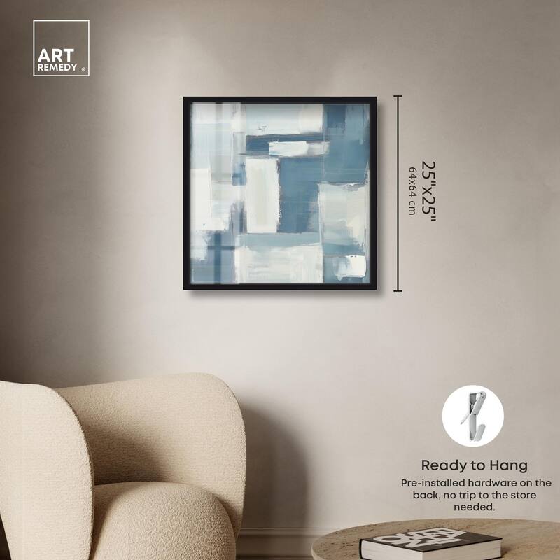 Deconstructed Blue III Shadowbox by Art Remedy