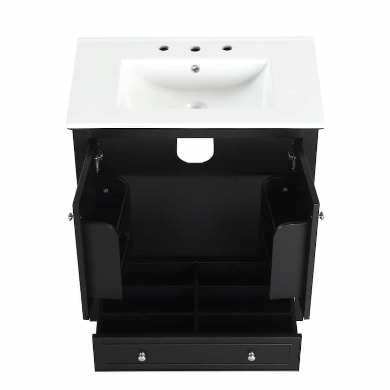 30" Bathroom Vanity with Sink Combo, Multi-functional Cabinet with Doors and Drawer