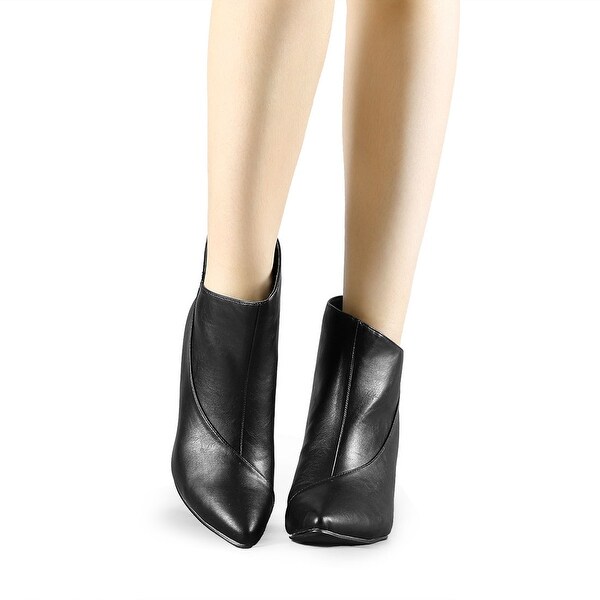 pointed wedge booties