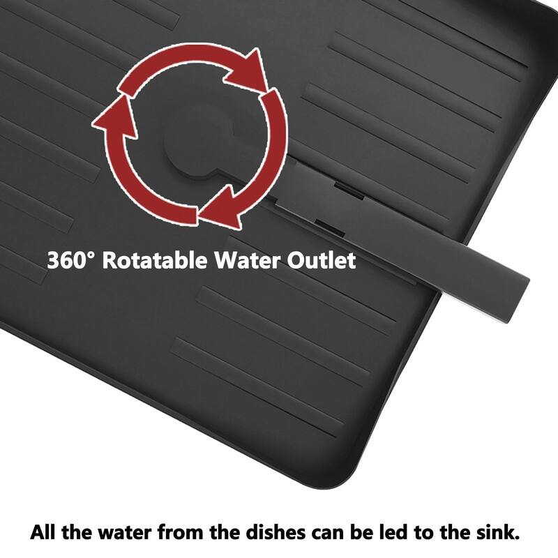 Dish Drying Rack with Utensil Holder, Kitchen Counter Dish Drainer Shelf - 5.1'' H X 16.5'' W X 11.8'' D