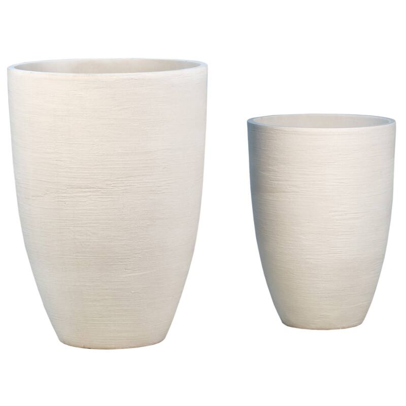 Willa Fiber and Sand Composition Pot Planter (Set of 2)