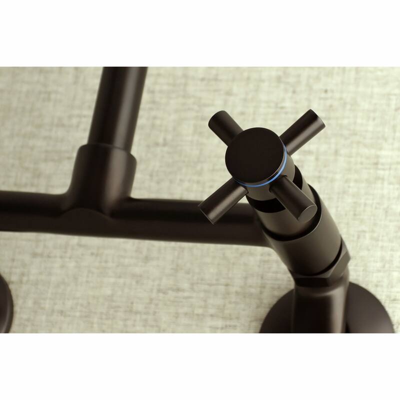 Kingston Brass Concord 8 in. Adjustable Center Wall Mount Kitchen Faucet