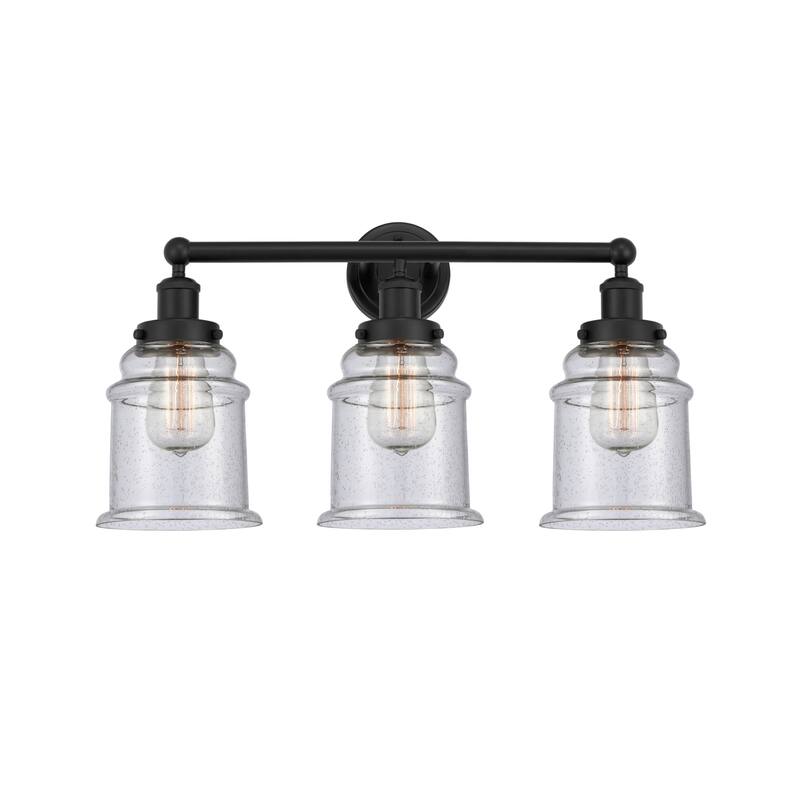 Innovations Lighting 616-3W-13-24 Canton Vanity Canton 3 Light 24" - Matte Black / Seedy