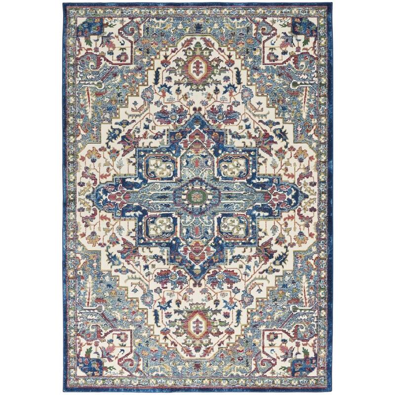Power Loomed Distressed Floral Non Skid Area Rug - 72' X '48' X '0.5